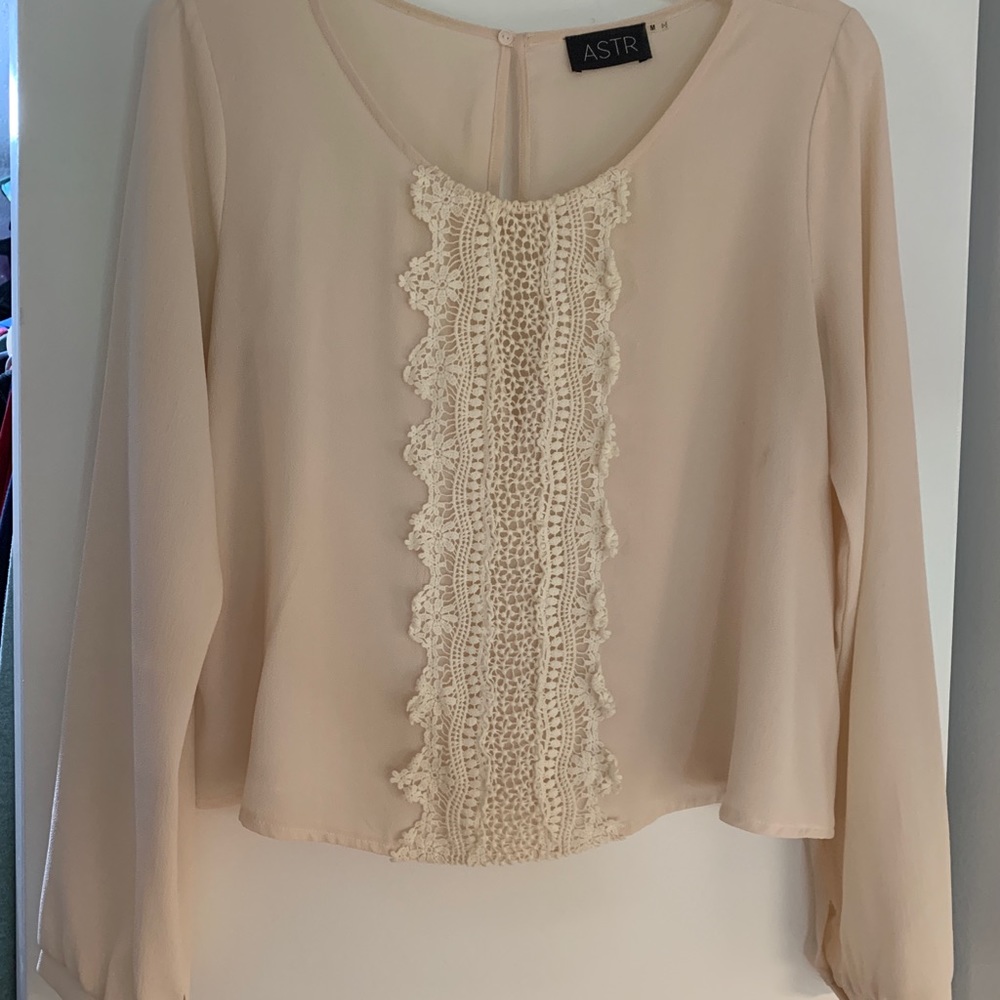 Blush color blouse with beautiful pattern